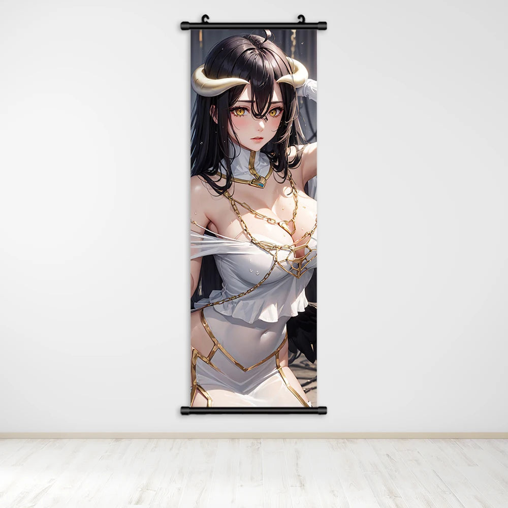 Overlord Anime Canvas Wall Art, Hanging Scrolls Digital Painting Print Posters