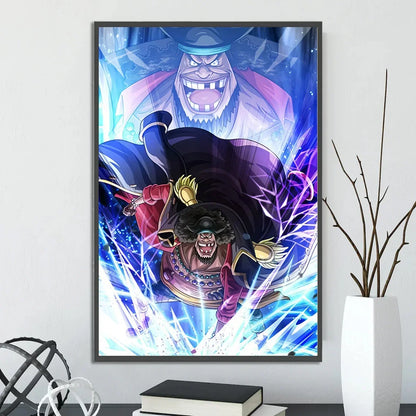 One Piece Anime Self-adhesive Poster, Anime Wall Art Wallpaper Home Decoration Painting Wall Art For Bedroom