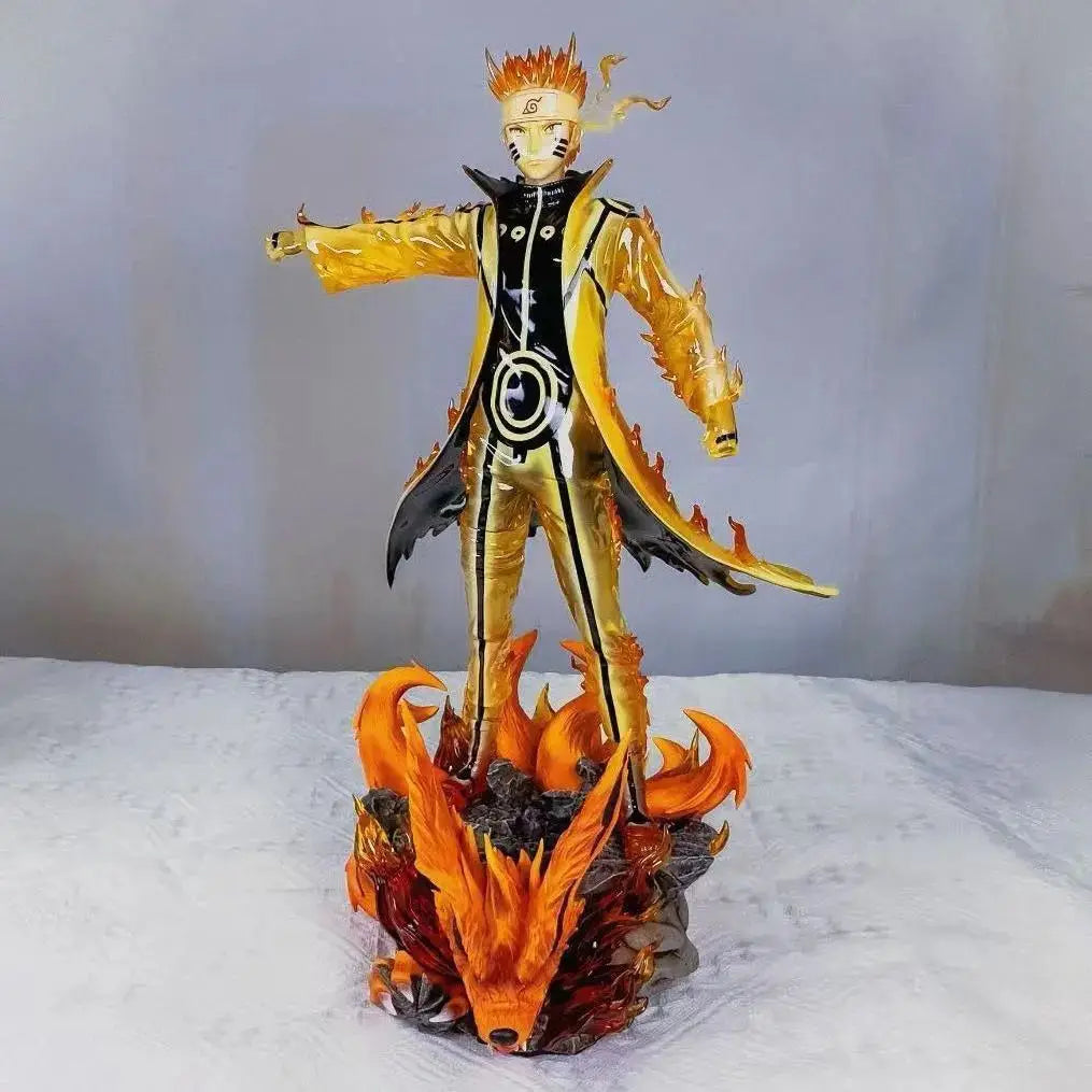 Naruto Shippuden Anime Figurines Uzumaki Naruto Namikaze Minato Action Figures PVC Statue 32 CM