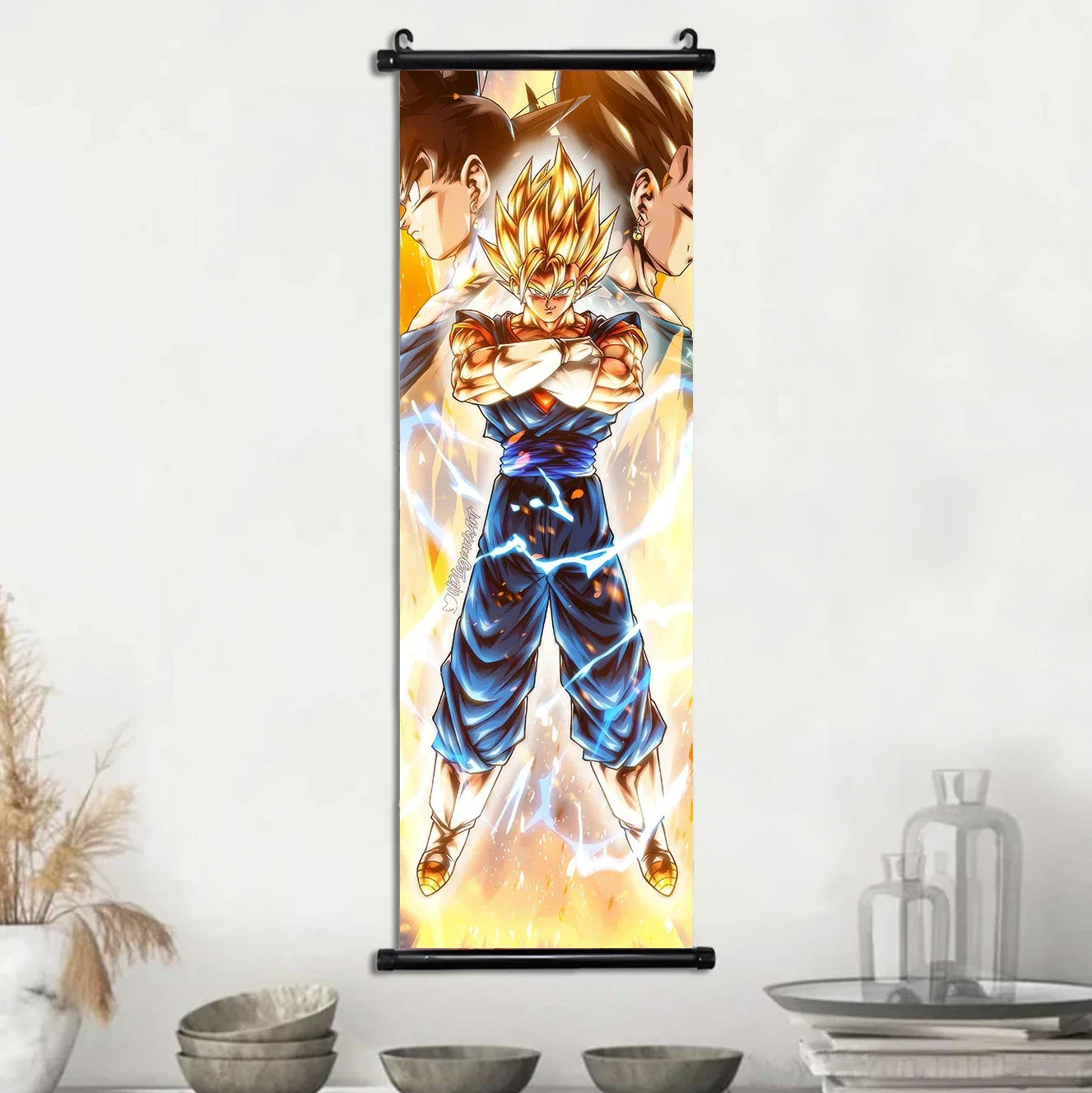 Dragon Ball Super Posters, Anime Wall Artwork Ultra Instinct Goku Vegeta Canvas Super Saiyan Hanging Scrolls Home Room Decor