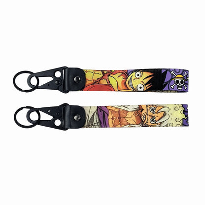 One Piece Keychain Lanyards, Anime Manga Badge Holder Pendant Portable Key Lanyard Accessories