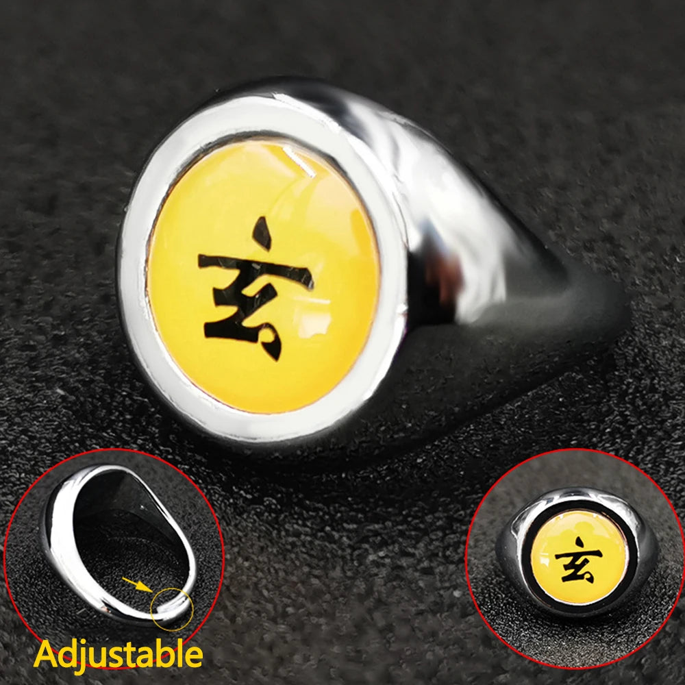 Naruto Shippuden Adjustable Akatsuki Ring Metal Cosplay Accessories Costumes
