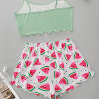 Watermelon Crop Top Pajamas