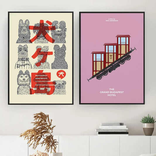 Isle of Dogs Weird Retro Poster Canvas, Vintage Movie Wes Anderson Film for Interior Bar Cafe Kid Room Home Decorative Painting