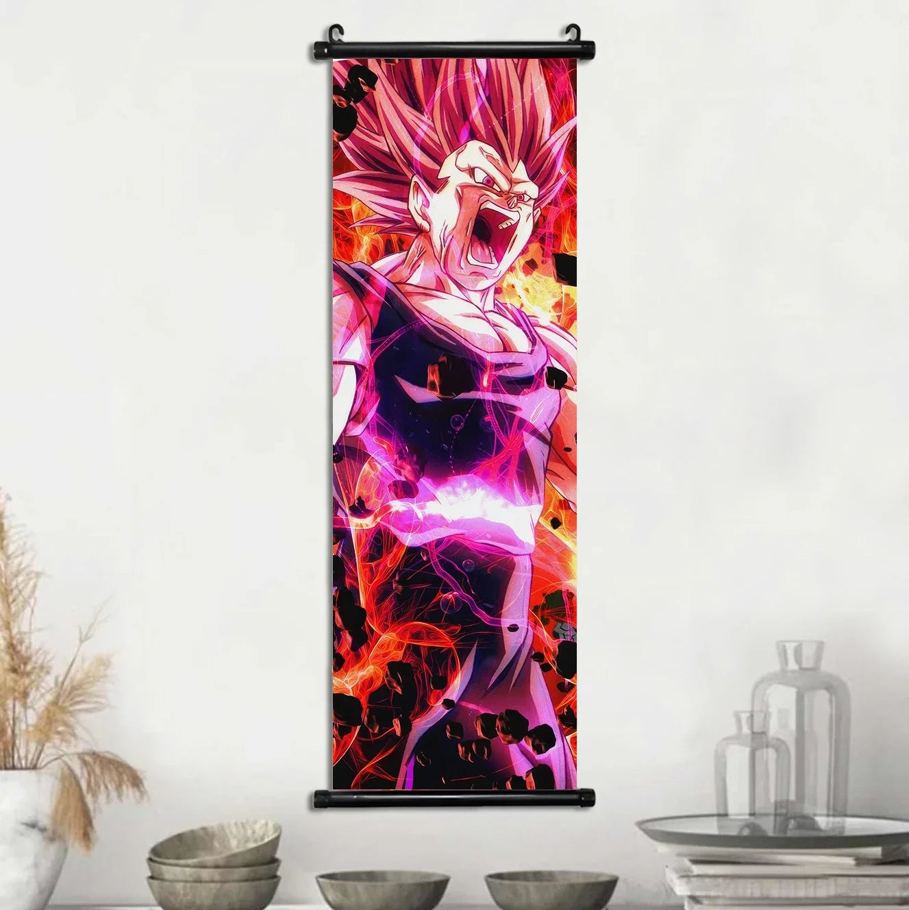 Dragon Ball Super Posters, Anime Wall Artwork Ultra Instinct Goku Vegeta Canvas Super Saiyan Hanging Scrolls Home Room Decor