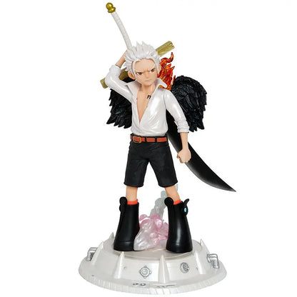 Seraphim S-Hawk Anime Figurine, Dracule Mihawk Clone One Piece Action Figures Blazing Angel Statue 23.5 CM