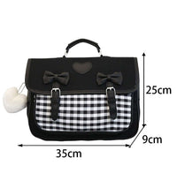 Gingham School Bag CLOUDANIMESTUDIO