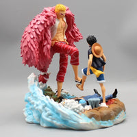 Doflamingo Donquixote Vs Monkey D. Luffy Anime Figures, Trafalgar Law KO One Piece Action Figurines 21 CM