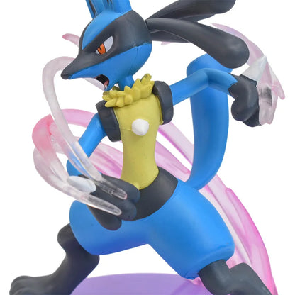 Lucario Anime Figure, Pokemon Figurines Riolu Action Model Doll Anime PVC Figure Statue 13 CM