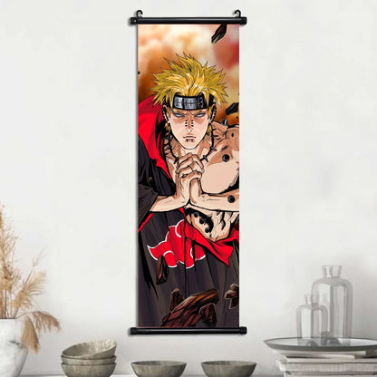 Hot NARUTO Shippuden Anime Scroll, Canvas Wall Art Hanging Posters, Konaha Leaf Ninjas and More