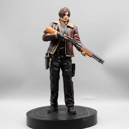 Leon Scott Kennedy Zombie Hunter Anime Figurine, Resident Evil 4 Action Figure PVC Statue 33 CM