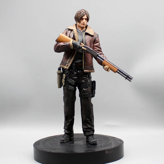 Leon Scott Kennedy Zombie Hunter Anime Figurine, Resident Evil 4 Action Figure PVC Statue 33 CM