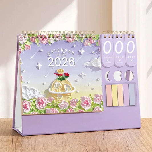 2026 Desktop Calendar With Sticky Notes