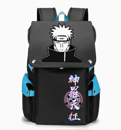 Naruto Anime Backpack, Naruto Shippuden College School Student Bag Multifunctional Large Capacity Computer Travel Backpack