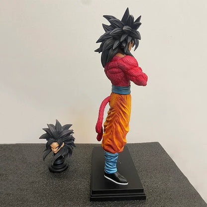 Super Saiyan 4 Goku Double Headed Anime Figure, Dragon Ball GT Standing Action PVC Figurines