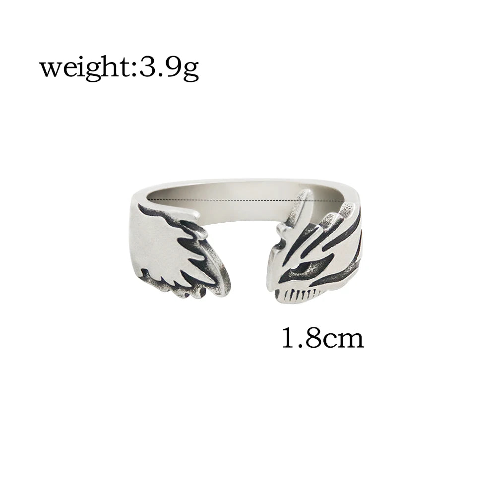 Anime Bleach Cosplay Ring Kurosaki Ichigo Metal Adjustable Unisex Rings Jewelry Accessories