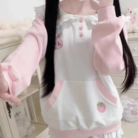 Cute Strawberry Bunny Sailor Sweater
