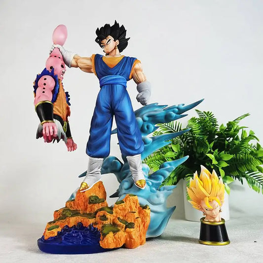 Super Saiyan Vegito Vs Majin Buu Anime Figure, Dragon Ball Z Action Figurines PVC Statue 31 CM