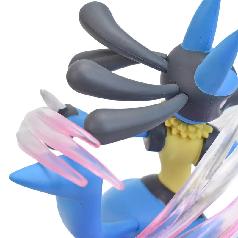 Lucario Anime Figure, Pokemon Figurines Riolu Action Model Doll Anime PVC Figure Statue 13 CM