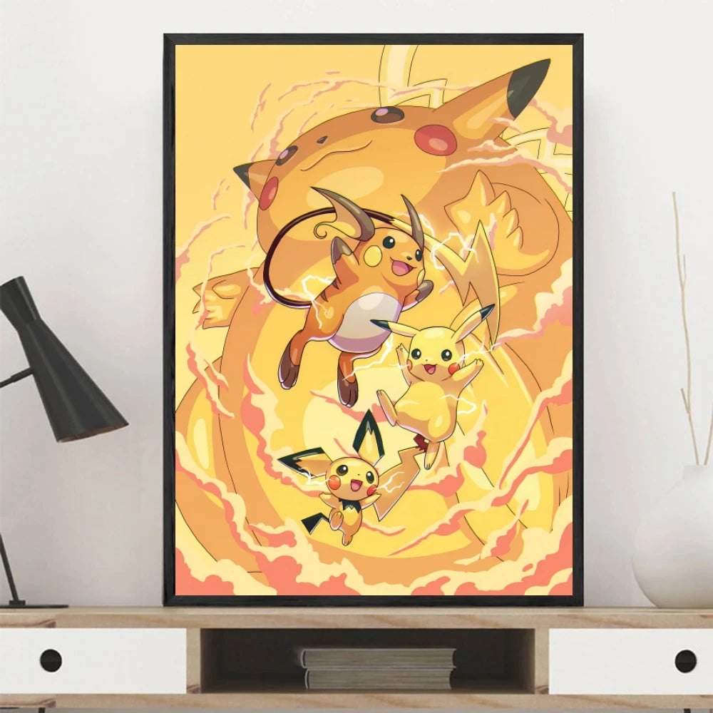 Pokemon Canvas Artwork, Wall Art Poster Prints Home Hanging Wall Decoration Decorative Modern Living Room