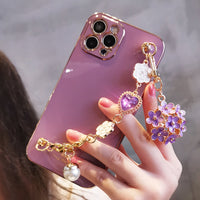 Gem and Flower Pendant Phone Case