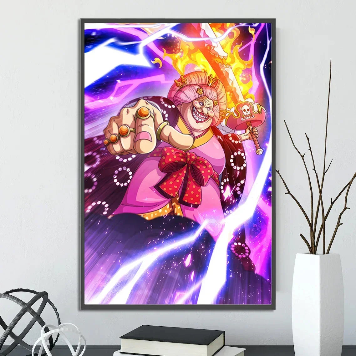 One Piece Anime Self-adhesive Poster, Anime Wall Art Wallpaper Home Decoration Painting Wall Art For Bedroom