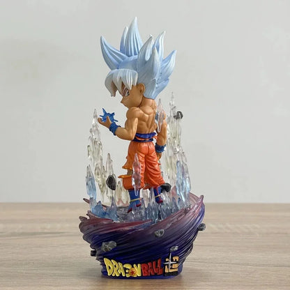 Goku Ultra Instinct Chibi Anime Figure – Dragon Ball Super Mini Figurines PVC Action Statue