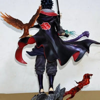 Akatsuki Sasuke Uchiha Anime Action Figure, Naruto Shippuden PVC Figurines Statue 24 CM