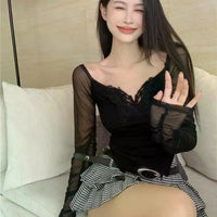 Off-Shoulder Butterfly Lace Top