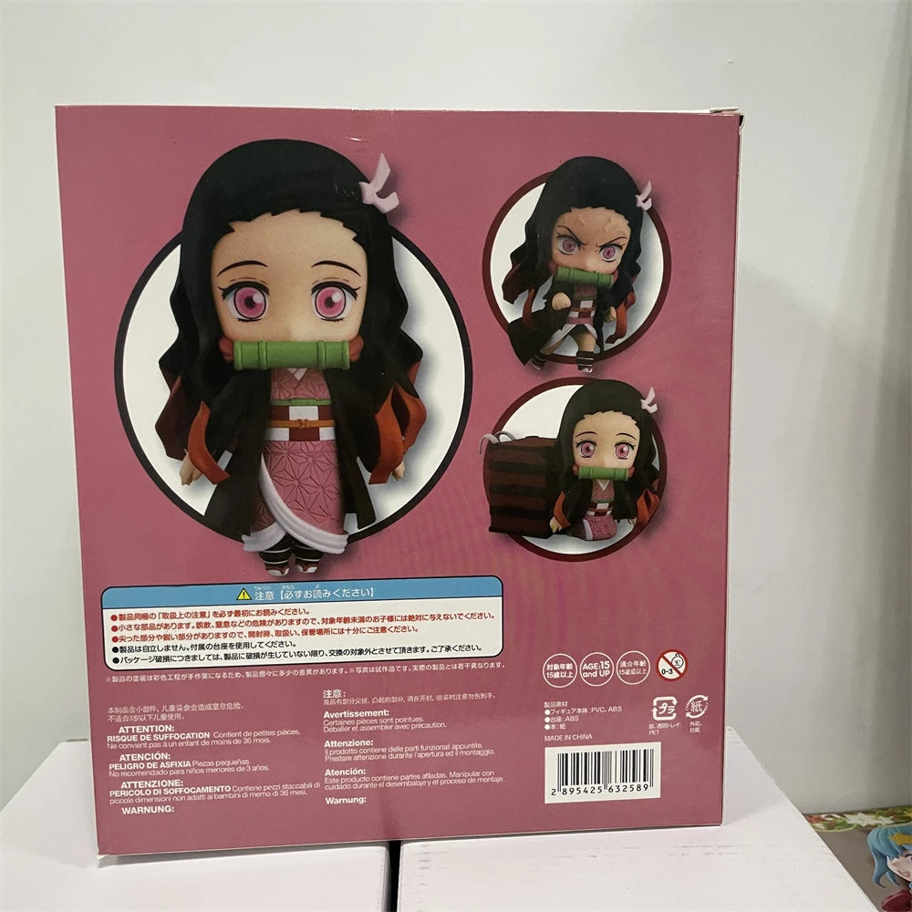 Demon Slayer Mini Anime Figurines, Inosuke, Tanjirou, Nezuko, Zenitsu, Giyuu, Regoukou, Tengen, Cute Kawaii Chibi Kimetsu no Yaiba 10 cm