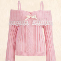 Off Shoulder Knit Top