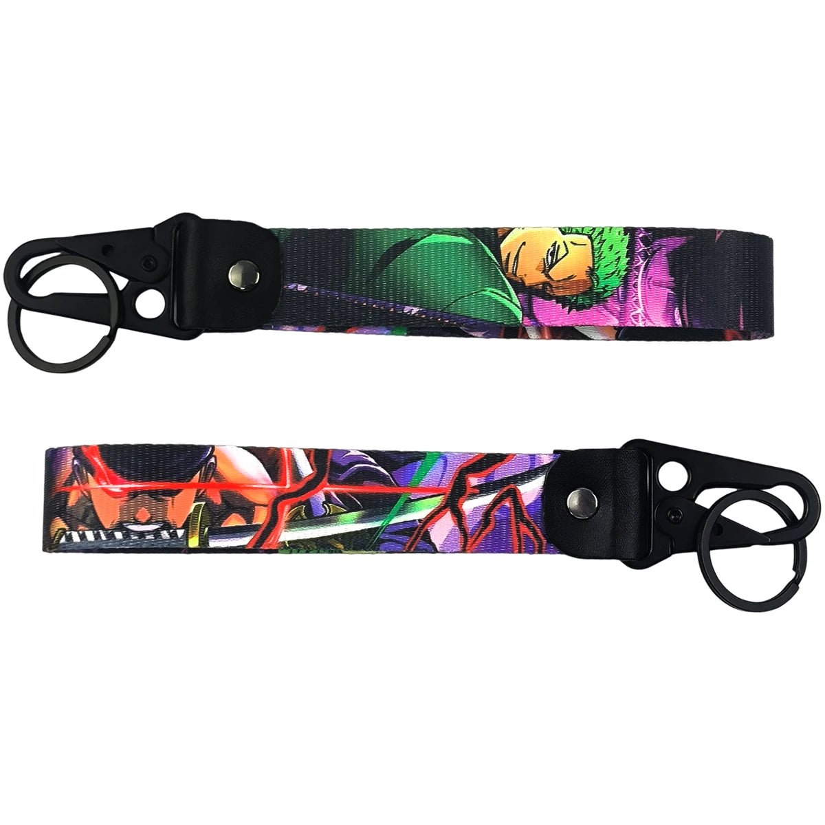 One Piece Keychain Lanyards, Anime Manga Badge Holder Pendant Portable Key Lanyard Accessories