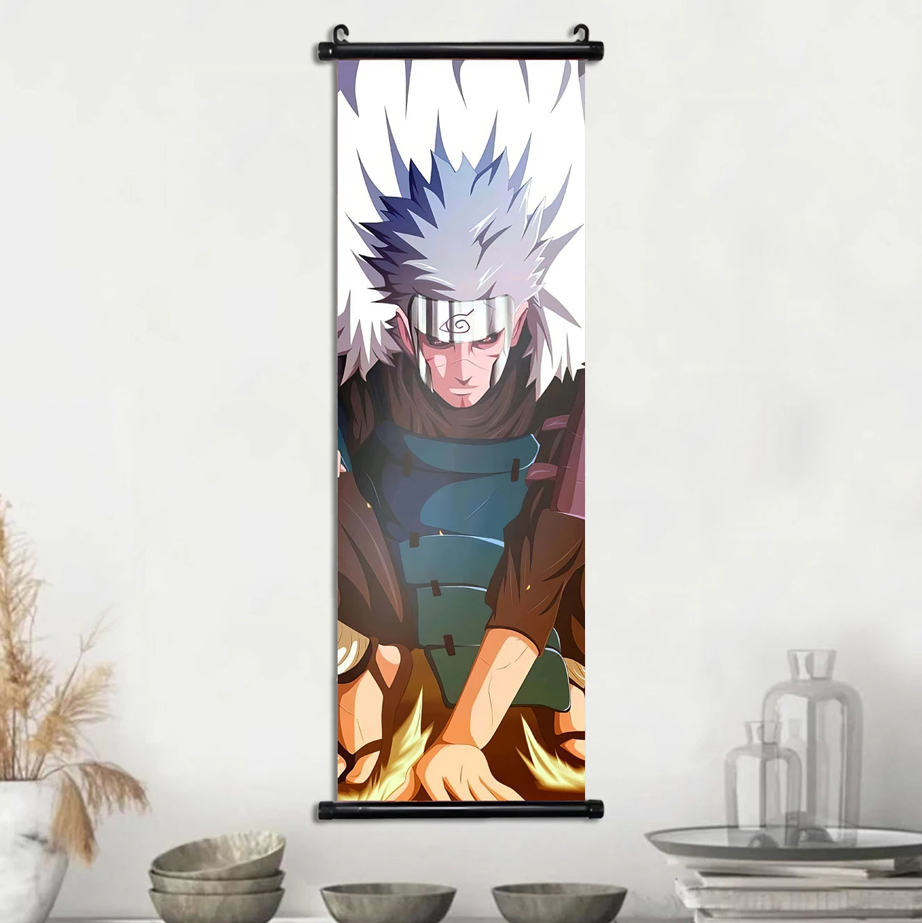 Hot NARUTO Shippuden Anime Scroll, Canvas Wall Art Hanging Posters, Konaha Leaf Ninjas and More