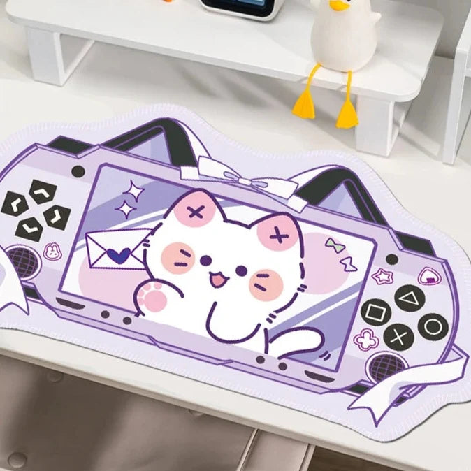 Kawaii Neko Gaming Desk Pad