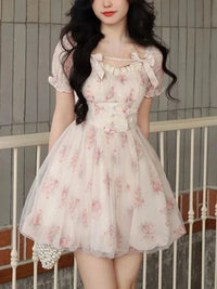 Coquette Summer Floral Mini Dress