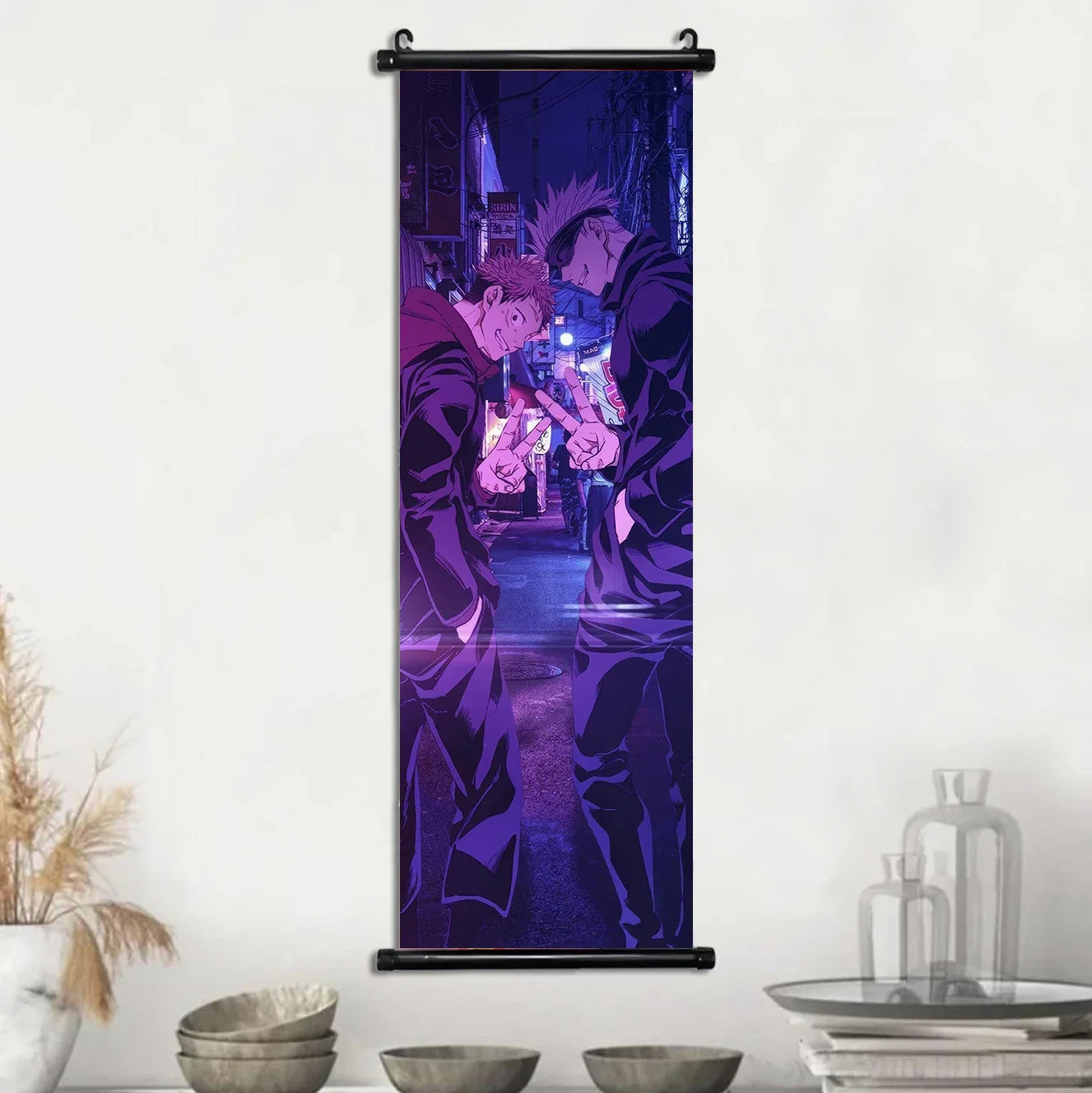 Anime Jujutsu Kaisen, Room Home Decoration Mural Hanging Scroll Print Canvas Poster Decor