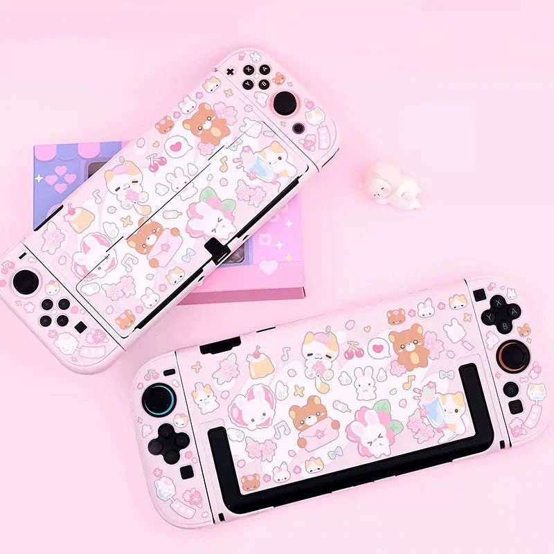Kawaii Bunnies and Bears Switch Case NS/OLED/NS2 CLOUDANIMESTUDIO