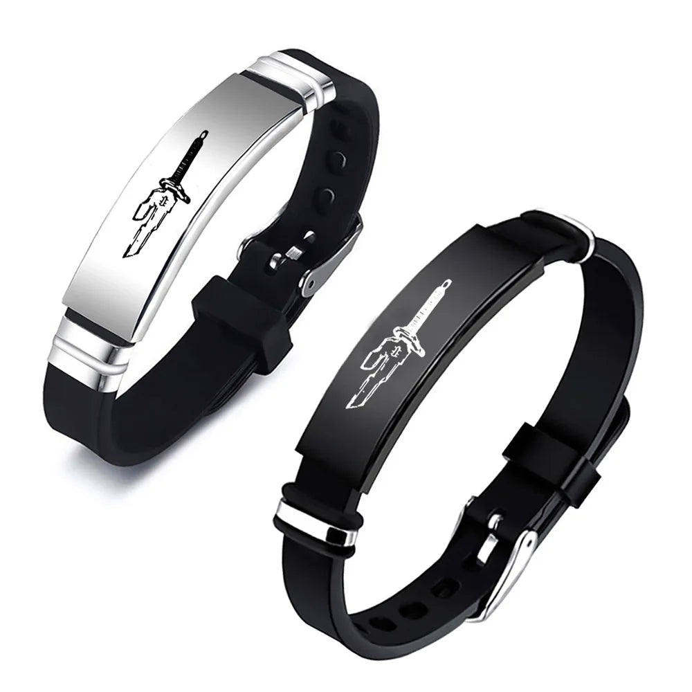 Anime Stainless Steel Bracelet Jujutsu Kaisen Fushiguro Toji Inverted Spear of Heaven Cosplay