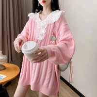 Cherry Pocket Knit Pullover Sweater