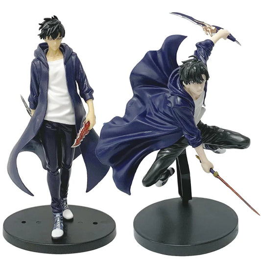 Sung Jinwoo Anime Figurines, Solo Leveling Shadow King Figures Two Variations 21 CM