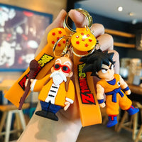 Dragon Ball Z Anime Keychain Super Saiyan Goku Master Roshi Buu Gohan Accessories Car Key Chains