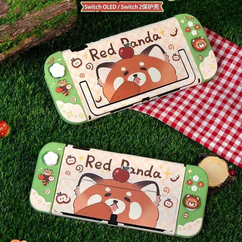 Kawaii Red Panda Picnic Switch Case OLED/NS2 CLOUDANIMESTUDIO