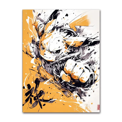 Anime Pokemon Ink Painting Canvas Posters, Painting Prints Posters and Prints Wall Art Picture for Living Room Children Gift