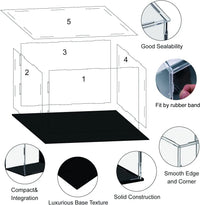 222 Size Acrylic Display Case for Collectibles Assemble Clear Box Protection Anime Action Figures