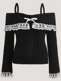Off Shoulder Knit Top