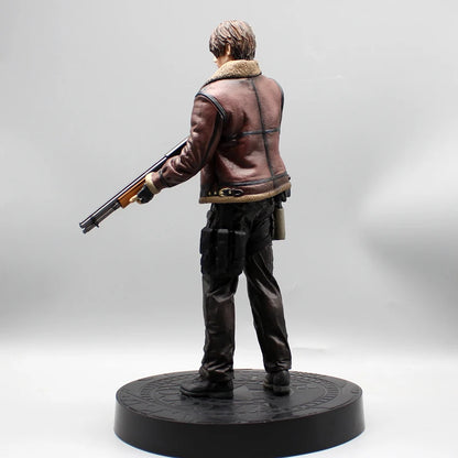 Leon Scott Kennedy Zombie Hunter Anime Figurine, Resident Evil 4 Action Figure PVC Statue 33 CM