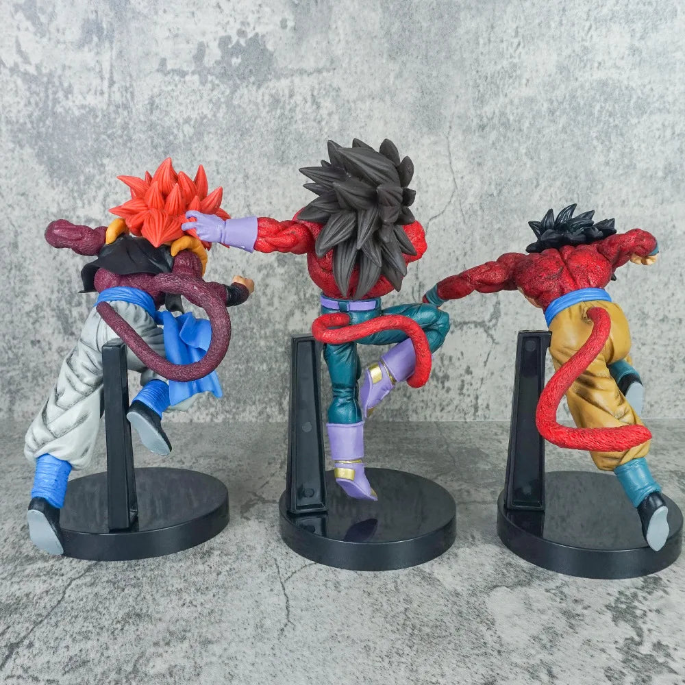 SSJ4 Gogeta, Vegeta, & Goku Anime Figurines - Dragon Ball GT Super Saiyan Action PVC Figurines