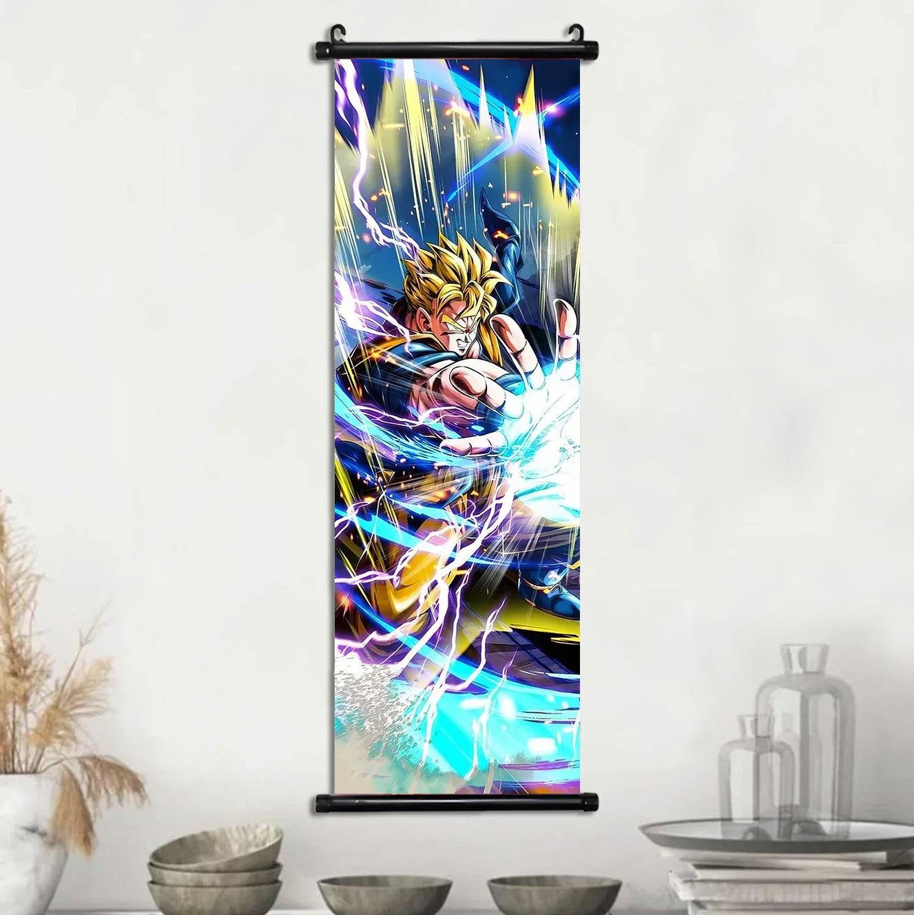 Dragon Ball Super Posters, Anime Wall Artwork Ultra Instinct Goku Vegeta Canvas Super Saiyan Hanging Scrolls Home Room Decor