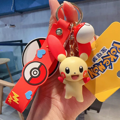 Pokemon Anime Keychain Pendant, Cubone Pikachu Gengar Snorlax Jigglypuff Mimikyu Key Chains