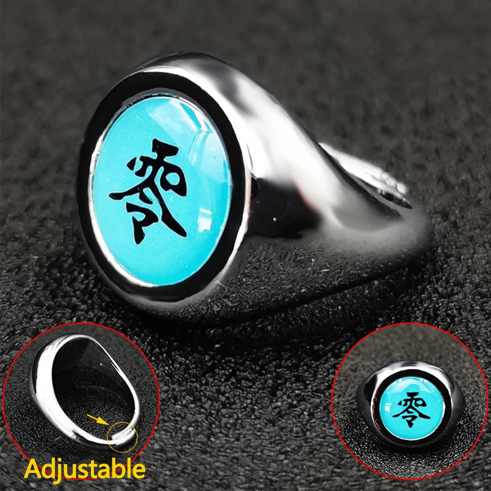 Naruto Shippuden Adjustable Akatsuki Ring Metal Cosplay Accessories Costumes